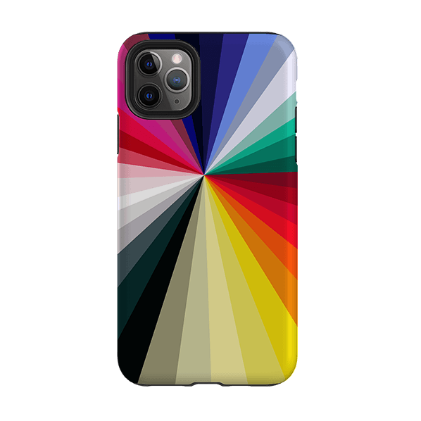iPhone phone case-Full Spectrum By Kitty Joseph-Product Details Raised bevel to protect screen from scratches. Impact resistant polycarbonate shell and shock absorbing inner TPU liner. Secure fit with design wrapping around side of the case and full access to ports. Compatible with Qi-standard wireless charging. Thickness 1/8 inch (3mm), weight 30g. Compatibility See drop down menu for options, please select the right case as we print to order.-Stringberry