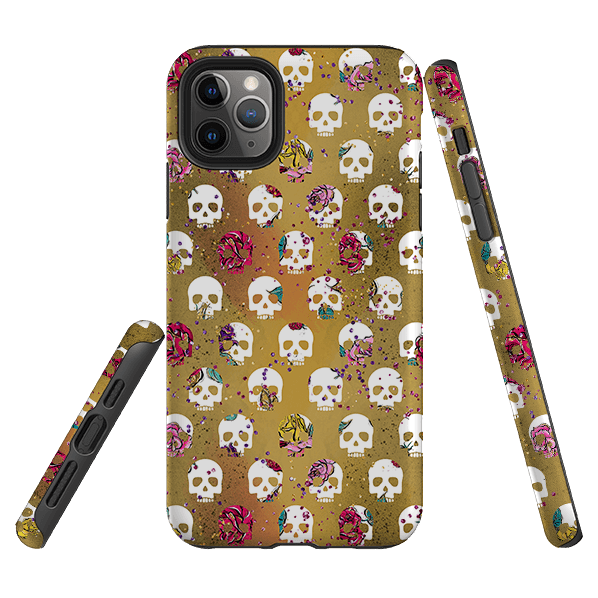 iPhone phone case-G Skull-Product Details Raised bevel to protect screen from scratches. Impact resistant polycarbonate shell and shock absorbing inner TPU liner. Secure fit with design wrapping around side of the case and full access to ports. Compatible with Qi-standard wireless charging. Thickness 1/8 inch (3mm), weight 30g. Compatibility See drop down menu for options, please select the right case as we print to order.-Stringberry