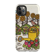 iPhone phone case-Garden 1 By Amelia Bowman-Product Details Raised bevel to protect screen from scratches. Impact resistant polycarbonate shell and shock absorbing inner TPU liner. Secure fit with design wrapping around side of the case and full access to ports. Compatible with Qi-standard wireless charging. Thickness 1/8 inch (3mm), weight 30g. Compatibility See drop down menu for options, please select the right case as we print to order.-Stringberry