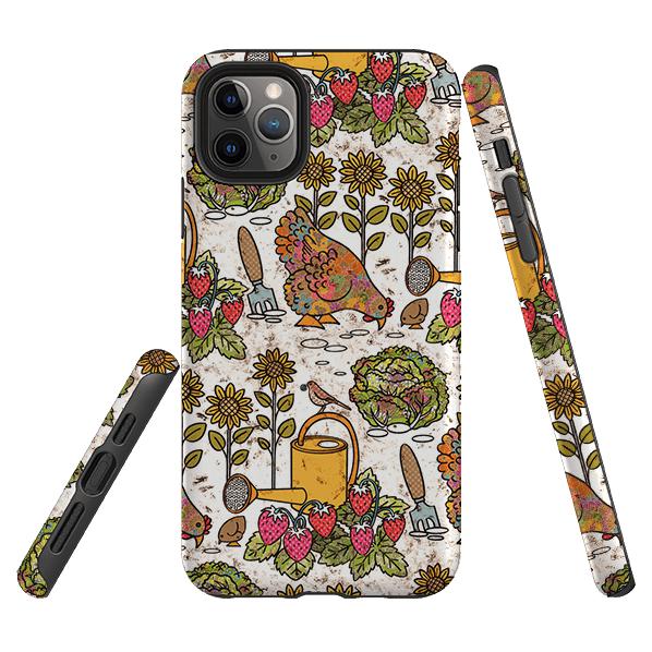iPhone phone case-Garden By Amelia Bowman-Product Details Raised bevel to protect screen from scratches. Impact resistant polycarbonate shell and shock absorbing inner TPU liner. Secure fit with design wrapping around side of the case and full access to ports. Compatible with Qi-standard wireless charging. Thickness 1/8 inch (3mm), weight 30g. Compatibility See drop down menu for options, please select the right case as we print to order.-Stringberry