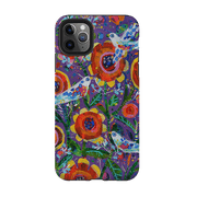 iPhone phone case-Garden Party By Claire West-Product Details Raised bevel to protect screen from scratches. Impact resistant polycarbonate shell and shock absorbing inner TPU liner. Secure fit with design wrapping around side of the case and full access to ports. Compatible with Qi-standard wireless charging. Thickness 1/8 inch (3mm), weight 30g. Compatibility See drop down menu for options, please select the right case as we print to order.-Stringberry