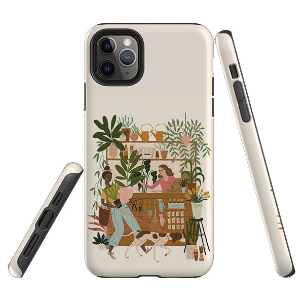 iPhone phone case-Garden Shop By Meghann Rader-Product Details Raised bevel to protect screen from scratches. Impact resistant polycarbonate shell and shock absorbing inner TPU liner. Secure fit with design wrapping around side of the case and full access to ports. Compatible with Qi-standard wireless charging. Thickness 1/8 inch (3mm), weight 30g. Compatibility See drop down menu for options, please select the right case as we print to order.-Stringberry