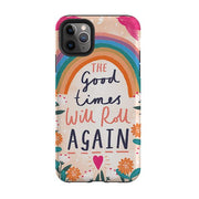 iPhone phone case-Good Times By Lee Foster Wilson-Product Details Raised bevel to protect screen from scratches. Impact resistant polycarbonate shell and shock absorbing inner TPU liner. Secure fit with design wrapping around side of the case and full access to ports. Compatible with Qi-standard wireless charging. Thickness 1/8 inch (3mm), weight 30g. Compatibility See drop down menu for options, please select the right case as we print to order.-Stringberry