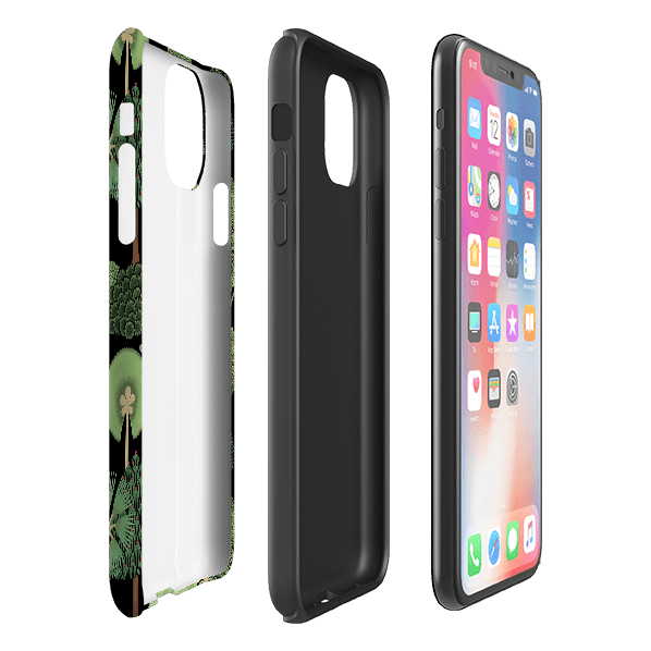 iPhone phone case-Goodyhills-Product Details Raised bevel to protect screen from scratches. Impact resistant polycarbonate shell and shock absorbing inner TPU liner. Secure fit with design wrapping around side of the case and full access to ports. Compatible with Qi-standard wireless charging. Thickness 1/8 inch (3mm), weight 30g. Compatibility See drop down menu for options, please select the right case as we print to order.-Stringberry