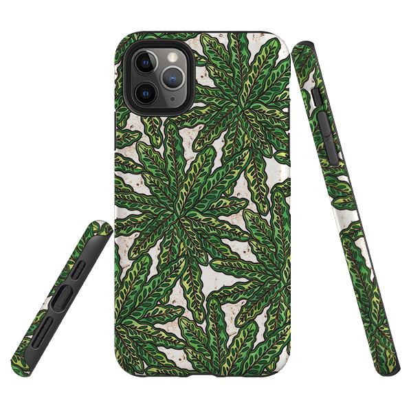 iPhone phone case-Green Floral By Amelia Bowman-Product Details Raised bevel to protect screen from scratches. Impact resistant polycarbonate shell and shock absorbing inner TPU liner. Secure fit with design wrapping around side of the case and full access to ports. Compatible with Qi-standard wireless charging. Thickness 1/8 inch (3mm), weight 30g. Compatibility See drop down menu for options, please select the right case as we print to order.-Stringberry