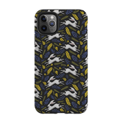 iPhone phone case-Hares By Catherine Rowe-Product Details Raised bevel to protect screen from scratches. Impact resistant polycarbonate shell and shock absorbing inner TPU liner. Secure fit with design wrapping around side of the case and full access to ports. Compatible with Qi-standard wireless charging. Thickness 1/8 inch (3mm), weight 30g. Compatibility See drop down menu for options, please select the right case as we print to order.-Stringberry