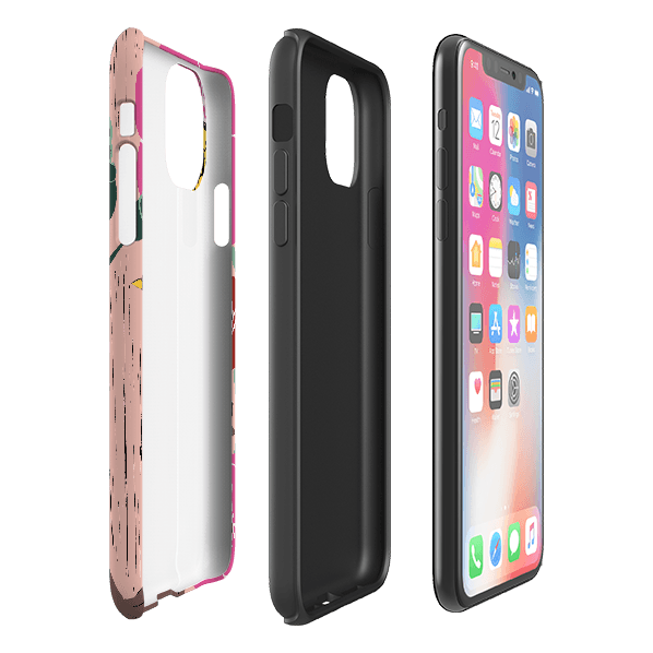 iPhone phone case-Hellebore By Kate Heiss-Product Details Raised bevel to protect screen from scratches. Impact resistant polycarbonate shell and shock absorbing inner TPU liner. Secure fit with design wrapping around side of the case and full access to ports. Compatible with Qi-standard wireless charging. Thickness 1/8 inch (3mm), weight 30g. Compatibility See drop down menu for options, please select the right case as we print to order.-Stringberry