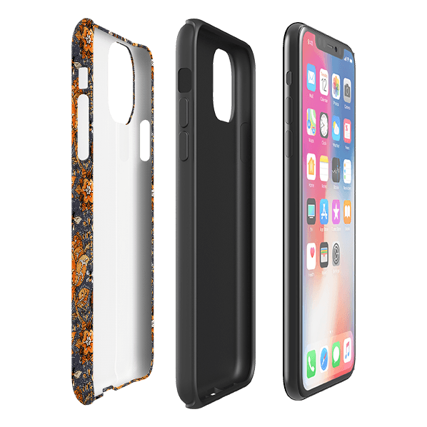 iPhone phone case-Hidcote Pattern-Product Details Raised bevel to protect screen from scratches. Impact resistant polycarbonate shell and shock absorbing inner TPU liner. Secure fit with design wrapping around side of the case and full access to ports. Compatible with Qi-standard wireless charging. Thickness 1/8 inch (3mm), weight 30g. Compatibility See drop down menu for options, please select the right case as we print to order.-Stringberry