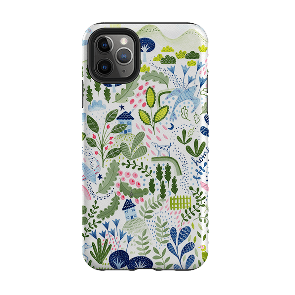 iPhone phone case-Home By Bex Parkin-Product Details Raised bevel to protect screen from scratches. Impact resistant polycarbonate shell and shock absorbing inner TPU liner. Secure fit with design wrapping around side of the case and full access to ports. Compatible with Qi-standard wireless charging. Thickness 1/8 inch (3mm), weight 30g. Compatibility See drop down menu for options, please select the right case as we print to order.-Stringberry