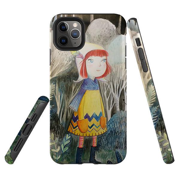 iPhone phone case-Honeykeys Girl By Mia Underwood-Product Details Raised bevel to protect screen from scratches. Impact resistant polycarbonate shell and shock absorbing inner TPU liner. Secure fit with design wrapping around side of the case and full access to ports. Compatible with Qi-standard wireless charging. Thickness 1/8 inch (3mm), weight 30g. Compatibility See drop down menu for options, please select the right case as we print to order.-Stringberry