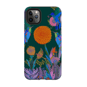 iPhone phone case-Hummingbird Forest By Tiffany Lynch-Product Details Raised bevel to protect screen from scratches. Impact resistant polycarbonate shell and shock absorbing inner TPU liner. Secure fit with design wrapping around side of the case and full access to ports. Compatible with Qi-standard wireless charging. Thickness 1/8 inch (3mm), weight 30g. Compatibility See drop down menu for options, please select the right case as we print to order.-Stringberry