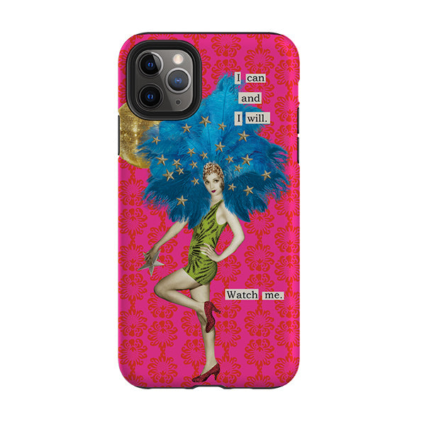 iPhone phone case-I Can And I Will By Clare Jordan-Product Details Raised bevel to protect screen from scratches. Impact resistant polycarbonate shell and shock absorbing inner TPU liner. Secure fit with design wrapping around side of the case and full access to ports. Compatible with Qi-standard wireless charging. Thickness 1/8 inch (3mm), weight 30g. Compatibility See drop down menu for options, please select the right case as we print to order.-Stringberry