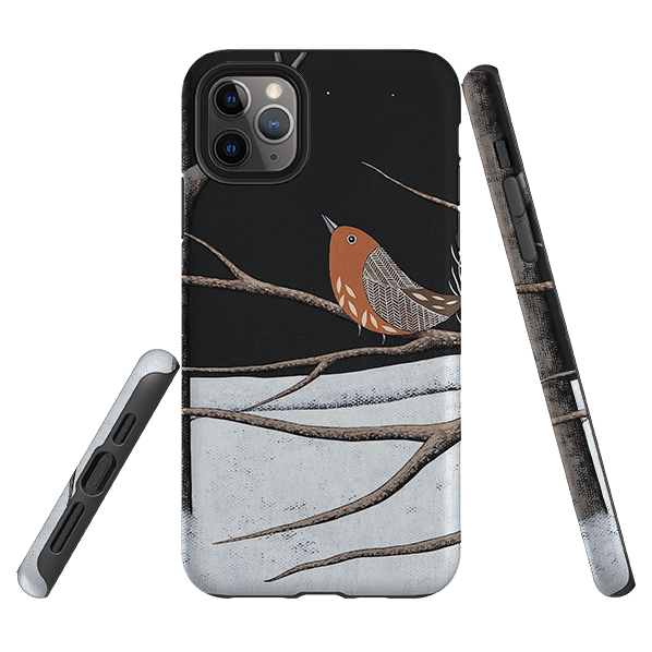 iPhone phone case-In The Depths Of Winter By Natasha Newton-Product Details Raised bevel to protect screen from scratches. Impact resistant polycarbonate shell and shock absorbing inner TPU liner. Secure fit with design wrapping around side of the case and full access to ports. Compatible with Qi-standard wireless charging. Thickness 1/8 inch (3mm), weight 30g. Compatibility See drop down menu for options, please select the right case as we print to order.-Stringberry