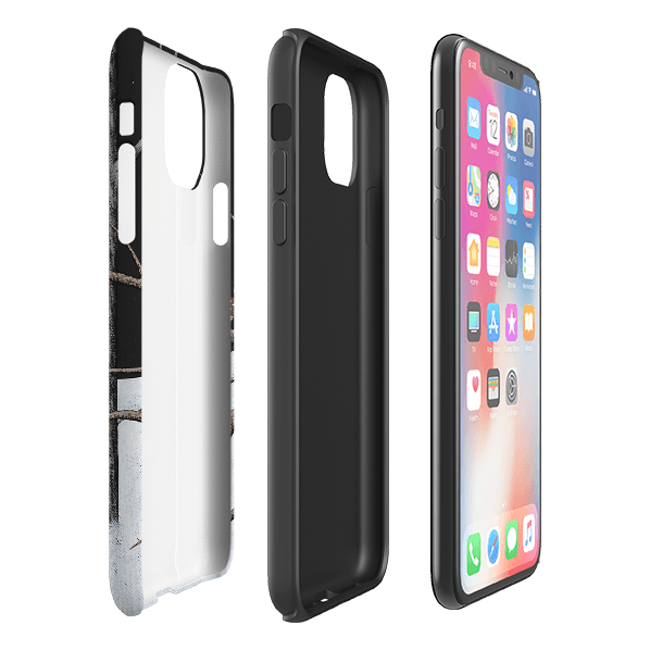 iPhone phone case-In The Depths Of Winter By Natasha Newton-Product Details Raised bevel to protect screen from scratches. Impact resistant polycarbonate shell and shock absorbing inner TPU liner. Secure fit with design wrapping around side of the case and full access to ports. Compatible with Qi-standard wireless charging. Thickness 1/8 inch (3mm), weight 30g. Compatibility See drop down menu for options, please select the right case as we print to order.-Stringberry