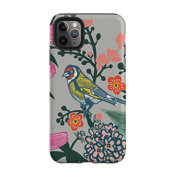 iPhone phone case-In The Garden By Kate Heiss-Product Details Raised bevel to protect screen from scratches. Impact resistant polycarbonate shell and shock absorbing inner TPU liner. Secure fit with design wrapping around side of the case and full access to ports. Compatible with Qi-standard wireless charging. Thickness 1/8 inch (3mm), weight 30g. Compatibility See drop down menu for options, please select the right case as we print to order.-Stringberry