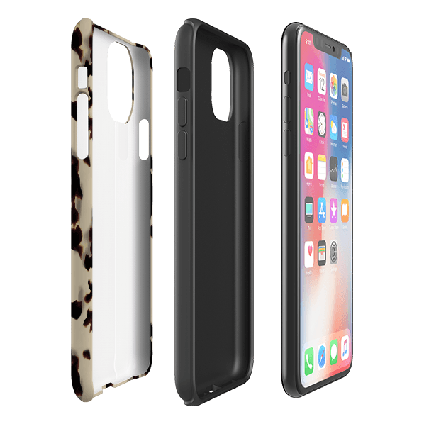 iPhone phone case-Ivory Rocky Road-Product Details Raised bevel to protect screen from scratches. Impact resistant polycarbonate shell and shock absorbing inner TPU liner. Secure fit with design wrapping around side of the case and full access to ports. Compatible with Qi-standard wireless charging. Thickness 1/8 inch (3mm), weight 30g. Compatibility See drop down menu for options, please select the right case as we print to order.-Stringberry