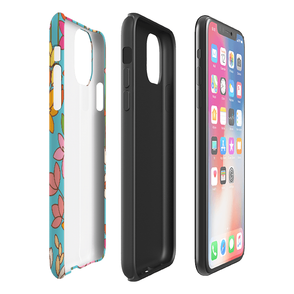 iPhone phone case-Ixia By Amelia Bowman-Product Details Raised bevel to protect screen from scratches. Impact resistant polycarbonate shell and shock absorbing inner TPU liner. Secure fit with design wrapping around side of the case and full access to ports. Compatible with Qi-standard wireless charging. Thickness 1/8 inch (3mm), weight 30g. Compatibility See drop down menu for options, please select the right case as we print to order.-Stringberry