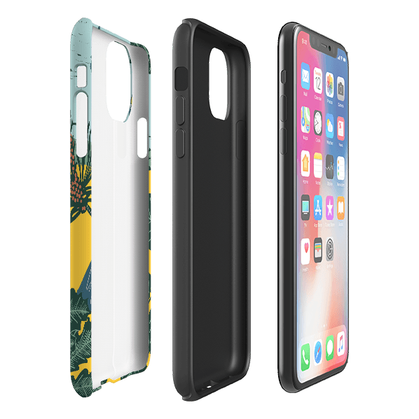 iPhone phone case-Kenhill By Kate Heiss-Product Details Raised bevel to protect screen from scratches. Impact resistant polycarbonate shell and shock absorbing inner TPU liner. Secure fit with design wrapping around side of the case and full access to ports. Compatible with Qi-standard wireless charging. Thickness 1/8 inch (3mm), weight 30g. Compatibility See drop down menu for options, please select the right case as we print to order.-Stringberry