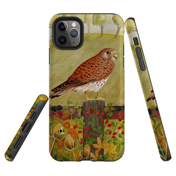 iPhone phone case-Kestrel By Bex Parkin-Product Details Raised bevel to protect screen from scratches. Impact resistant polycarbonate shell and shock absorbing inner TPU liner. Secure fit with design wrapping around side of the case and full access to ports. Compatible with Qi-standard wireless charging. Thickness 1/8 inch (3mm), weight 30g. Compatibility See drop down menu for options, please select the right case as we print to order.-Stringberry