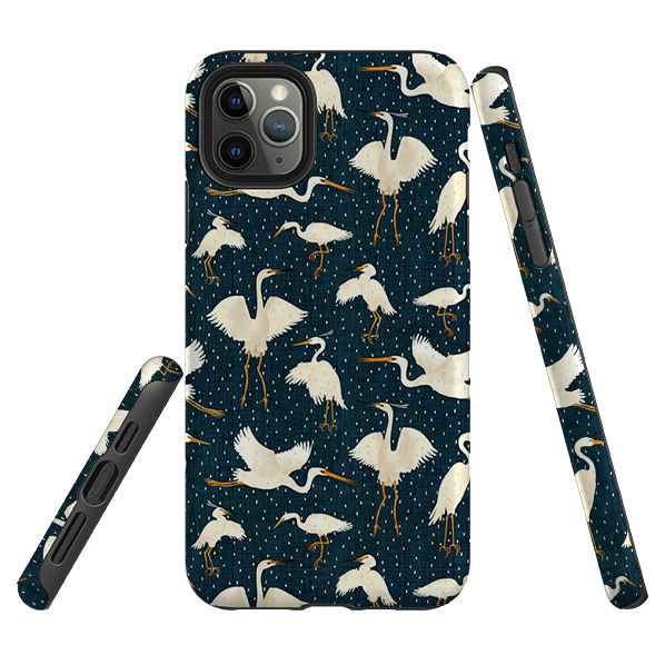 iPhone phone case-Kotuku By Katherine Quinn-Product Details Raised bevel to protect screen from scratches. Impact resistant polycarbonate shell and shock absorbing inner TPU liner. Secure fit with design wrapping around side of the case and full access to ports. Compatible with Qi-standard wireless charging. Thickness 1/8 inch (3mm), weight 30g. Compatibility See drop down menu for options, please select the right case as we print to order.-Stringberry
