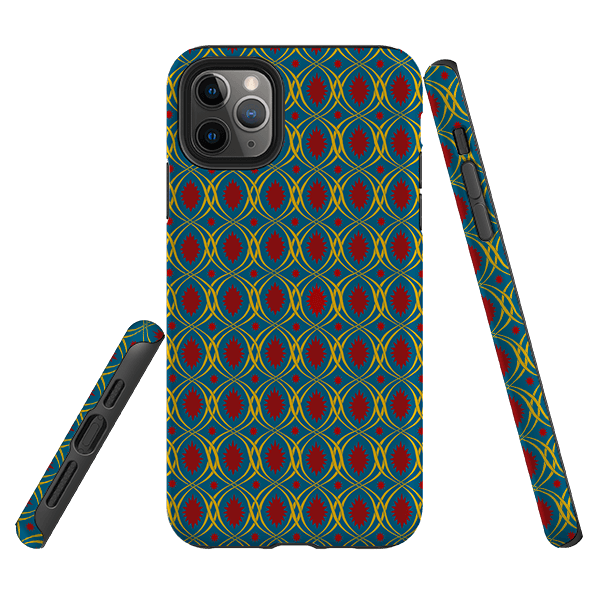 iPhone phone case-Lattice By Cressida Bell-Product Details Raised bevel to protect screen from scratches. Impact resistant polycarbonate shell and shock absorbing inner TPU liner. Secure fit with design wrapping around side of the case and full access to ports. Compatible with Qi-standard wireless charging. Thickness 1/8 inch (3mm), weight 30g. Compatibility See drop down menu for options, please select the right case as we print to order.-Stringberry