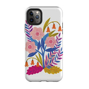 iPhone phone case-Leaves Cluster By Lee Foster Wilson-Product Details Raised bevel to protect screen from scratches. Impact resistant polycarbonate shell and shock absorbing inner TPU liner. Secure fit with design wrapping around side of the case and full access to ports. Compatible with Qi-standard wireless charging. Thickness 1/8 inch (3mm), weight 30g. Compatibility See drop down menu for options, please select the right case as we print to order.-Stringberry