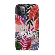 iPhone phone case-Leopard By Lee Foster Wilson-Product Details Raised bevel to protect screen from scratches. Impact resistant polycarbonate shell and shock absorbing inner TPU liner. Secure fit with design wrapping around side of the case and full access to ports. Compatible with Qi-standard wireless charging. Thickness 1/8 inch (3mm), weight 30g. Compatibility See drop down menu for options, please select the right case as we print to order.-Stringberry