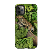 iPhone phone case-Leopard Poised By Bex Parkin-Product Details Raised bevel to protect screen from scratches. Impact resistant polycarbonate shell and shock absorbing inner TPU liner. Secure fit with design wrapping around side of the case and full access to ports. Compatible with Qi-standard wireless charging. Thickness 1/8 inch (3mm), weight 30g. Compatibility See drop down menu for options, please select the right case as we print to order.-Stringberry