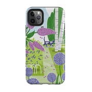 iPhone phone case-Lilac And Aliums By Liane Payne-Product Details Raised bevel to protect screen from scratches. Impact resistant polycarbonate shell and shock absorbing inner TPU liner. Secure fit with design wrapping around side of the case and full access to ports. Compatible with Qi-standard wireless charging. Thickness 1/8 inch (3mm), weight 30g. Compatibility See drop down menu for options, please select the right case as we print to order.-Stringberry
