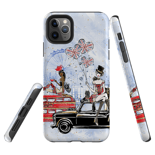 iPhone phone case-London Icons-Product Details Raised bevel to protect screen from scratches. Impact resistant polycarbonate shell and shock absorbing inner TPU liner. Secure fit with design wrapping around side of the case and full access to ports. Compatible with Qi-standard wireless charging. Thickness 1/8 inch (3mm), weight 30g. Compatibility See drop down menu for options, please select the right case as we print to order.-Stringberry