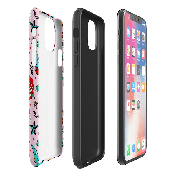 iPhone phone case-Love Case By Suzy Taylor-Product Details Raised bevel to protect screen from scratches. Impact resistant polycarbonate shell and shock absorbing inner TPU liner. Secure fit with design wrapping around side of the case and full access to ports. Compatible with Qi-standard wireless charging. Thickness 1/8 inch (3mm), weight 30g. Compatibility See drop down menu for options, please select the right case as we print to order.-Stringberry