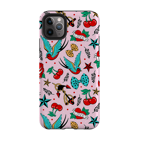 iPhone phone case-Love Case By Suzy Taylor-Product Details Raised bevel to protect screen from scratches. Impact resistant polycarbonate shell and shock absorbing inner TPU liner. Secure fit with design wrapping around side of the case and full access to ports. Compatible with Qi-standard wireless charging. Thickness 1/8 inch (3mm), weight 30g. Compatibility See drop down menu for options, please select the right case as we print to order.-Stringberry