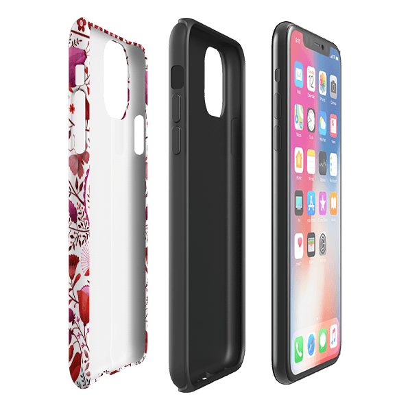 iPhone phone case-Love Is All You Need By Suzy Taylor-Product Details Raised bevel to protect screen from scratches. Impact resistant polycarbonate shell and shock absorbing inner TPU liner. Secure fit with design wrapping around side of the case and full access to ports. Compatible with Qi-standard wireless charging. Thickness 1/8 inch (3mm), weight 30g. Compatibility See drop down menu for options, please select the right case as we print to order.-Stringberry