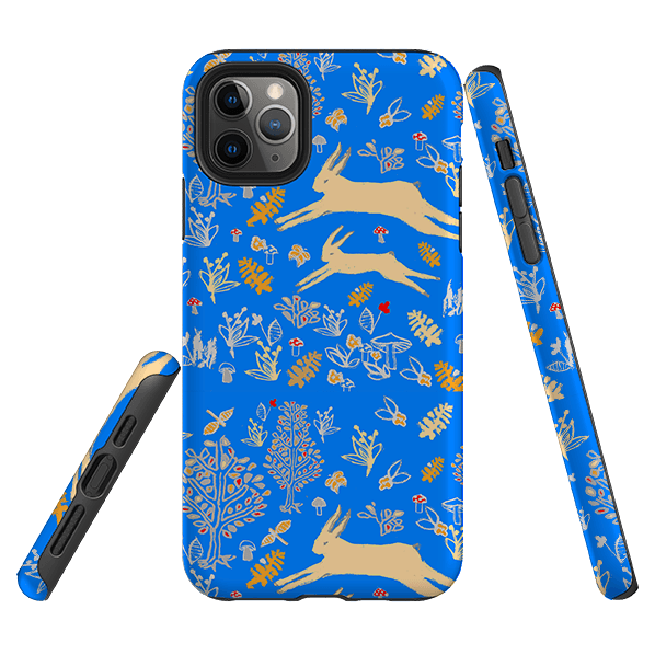 iPhone phone case-Mama Hare By Tiffany Lynch-Product Details Raised bevel to protect screen from scratches. Impact resistant polycarbonate shell and shock absorbing inner TPU liner. Secure fit with design wrapping around side of the case and full access to ports. Compatible with Qi-standard wireless charging. Thickness 1/8 inch (3mm), weight 30g. Compatibility See drop down menu for options, please select the right case as we print to order.-Stringberry