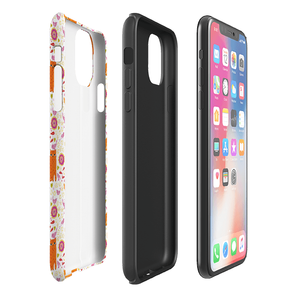 iPhone phone case-Marmalade Cats By Suzy Taylor-Product Details Raised bevel to protect screen from scratches. Impact resistant polycarbonate shell and shock absorbing inner TPU liner. Secure fit with design wrapping around side of the case and full access to ports. Compatible with Qi-standard wireless charging. Thickness 1/8 inch (3mm), weight 30g. Compatibility See drop down menu for options, please select the right case as we print to order.-Stringberry