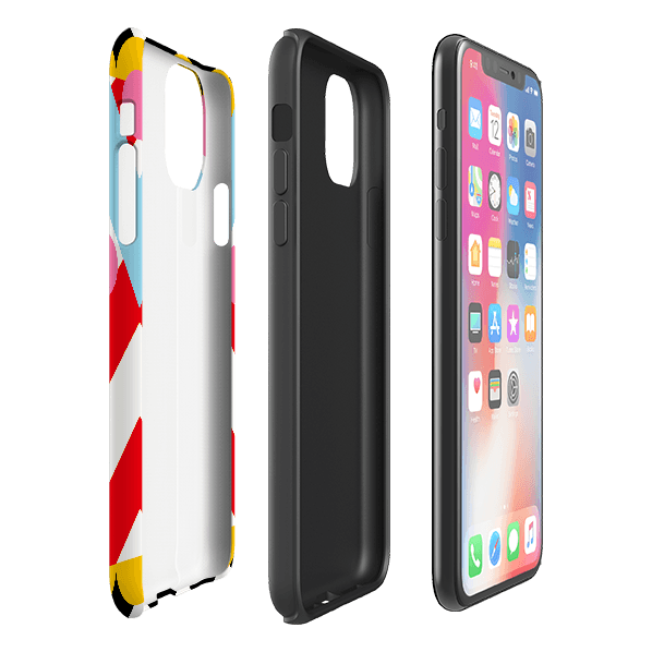 iPhone phone case-Masagon-Product Details Raised bevel to protect screen from scratches. Impact resistant polycarbonate shell and shock absorbing inner TPU liner. Secure fit with design wrapping around side of the case and full access to ports. Compatible with Qi-standard wireless charging. Thickness 1/8 inch (3mm), weight 30g. Compatibility See drop down menu for options, please select the right case as we print to order.-Stringberry