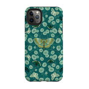 iPhone phone case-Medium Moth 2 By Katherine Quinn-Product Details Raised bevel to protect screen from scratches. Impact resistant polycarbonate shell and shock absorbing inner TPU liner. Secure fit with design wrapping around side of the case and full access to ports. Compatible with Qi-standard wireless charging. Thickness 1/8 inch (3mm), weight 30g. Compatibility See drop down menu for options, please select the right case as we print to order.-Stringberry