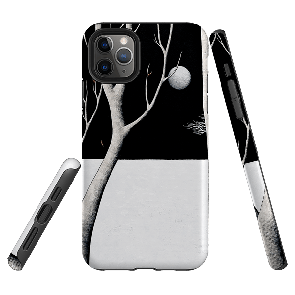 iPhone phone case-Midnight Walk By Natasha Newton-Product Details Raised bevel to protect screen from scratches. Impact resistant polycarbonate shell and shock absorbing inner TPU liner. Secure fit with design wrapping around side of the case and full access to ports. Compatible with Qi-standard wireless charging. Thickness 1/8 inch (3mm), weight 30g. Compatibility See drop down menu for options, please select the right case as we print to order.-Stringberry