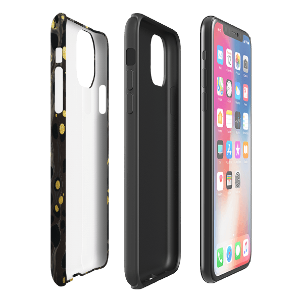iPhone phone case-Moon Mist-Product Details Raised bevel to protect screen from scratches. Impact resistant polycarbonate shell and shock absorbing inner TPU liner. Secure fit with design wrapping around side of the case and full access to ports. Compatible with Qi-standard wireless charging. Thickness 1/8 inch (3mm), weight 30g. Compatibility See drop down menu for options, please select the right case as we print to order.-Stringberry