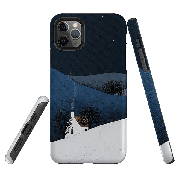 iPhone phone case-Moon Rise By Natasha Newton-Product Details Raised bevel to protect screen from scratches. Impact resistant polycarbonate shell and shock absorbing inner TPU liner. Secure fit with design wrapping around side of the case and full access to ports. Compatible with Qi-standard wireless charging. Thickness 1/8 inch (3mm), weight 30g. Compatibility See drop down menu for options, please select the right case as we print to order.-Stringberry