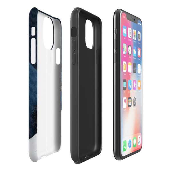 iPhone phone case-Moon Rise By Natasha Newton-Product Details Raised bevel to protect screen from scratches. Impact resistant polycarbonate shell and shock absorbing inner TPU liner. Secure fit with design wrapping around side of the case and full access to ports. Compatible with Qi-standard wireless charging. Thickness 1/8 inch (3mm), weight 30g. Compatibility See drop down menu for options, please select the right case as we print to order.-Stringberry