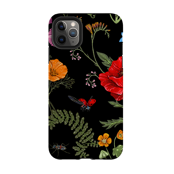 iPhone phone case-Moonlight Garden-Product Details Raised bevel to protect screen from scratches. Impact resistant polycarbonate shell and shock absorbing inner TPU liner. Secure fit with design wrapping around side of the case and full access to ports. Compatible with Qi-standard wireless charging. Thickness 1/8 inch (3mm), weight 30g. Compatibility See drop down menu for options, please select the right case as we print to order.-Stringberry