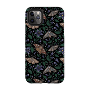 iPhone phone case-Moths By Catherine Rowe-Product Details Raised bevel to protect screen from scratches. Impact resistant polycarbonate shell and shock absorbing inner TPU liner. Secure fit with design wrapping around side of the case and full access to ports. Compatible with Qi-standard wireless charging. Thickness 1/8 inch (3mm), weight 30g. Compatibility See drop down menu for options, please select the right case as we print to order.-Stringberry
