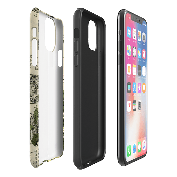 iPhone phone case-Mushroom Fashions-Product Details Raised bevel to protect screen from scratches. Impact resistant polycarbonate shell and shock absorbing inner TPU liner. Secure fit with design wrapping around side of the case and full access to ports. Compatible with Qi-standard wireless charging. Thickness 1/8 inch (3mm), weight 30g. Compatibility See drop down menu for options, please select the right case as we print to order.-Stringberry