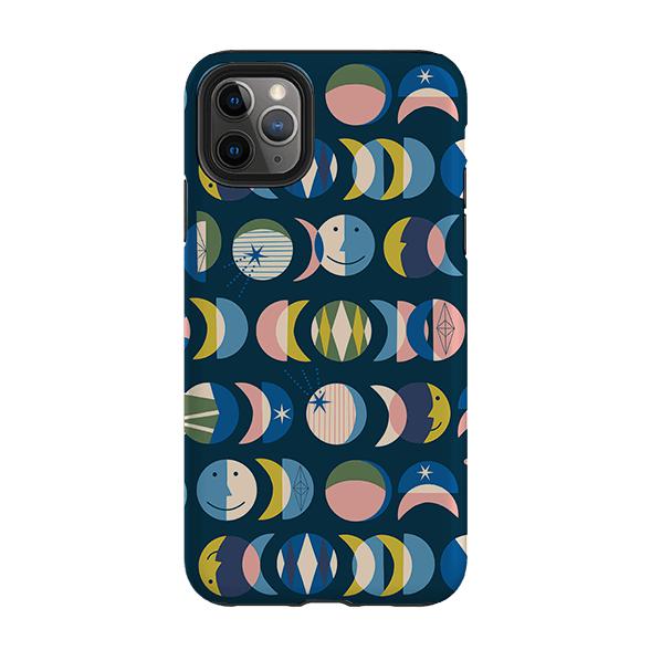 iPhone phone case-Mystic Moon By Ali Brookes-Product Details Raised bevel to protect screen from scratches. Impact resistant polycarbonate shell and shock absorbing inner TPU liner. Secure fit with design wrapping around side of the case and full access to ports. Compatible with Qi-standard wireless charging. Thickness 1/8 inch (3mm), weight 30g. Compatibility See drop down menu for options, please select the right case as we print to order.-Stringberry