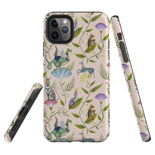 iPhone phone case-Mythicon By Catherine Rowe-Product Details Raised bevel to protect screen from scratches. Impact resistant polycarbonate shell and shock absorbing inner TPU liner. Secure fit with design wrapping around side of the case and full access to ports. Compatible with Qi-standard wireless charging. Thickness 1/8 inch (3mm), weight 30g. Compatibility See drop down menu for options, please select the right case as we print to order.-Stringberry