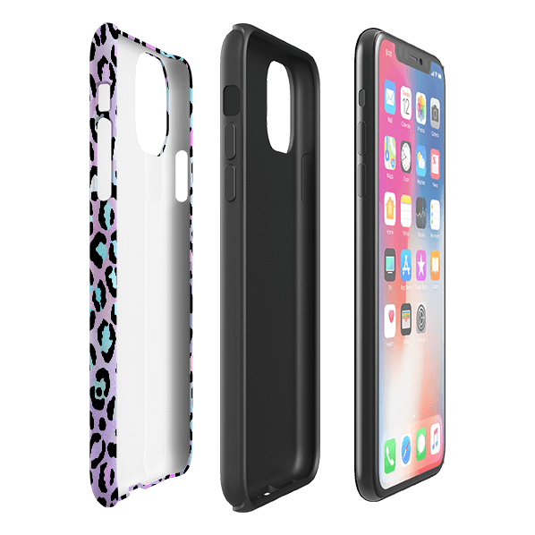 iPhone phone case-Neofelis-Product Details Raised bevel to protect screen from scratches. Impact resistant polycarbonate shell and shock absorbing inner TPU liner. Secure fit with design wrapping around side of the case and full access to ports. Compatible with Qi-standard wireless charging. Thickness 1/8 inch (3mm), weight 30g. Compatibility See drop down menu for options, please select the right case as we print to order.-Stringberry