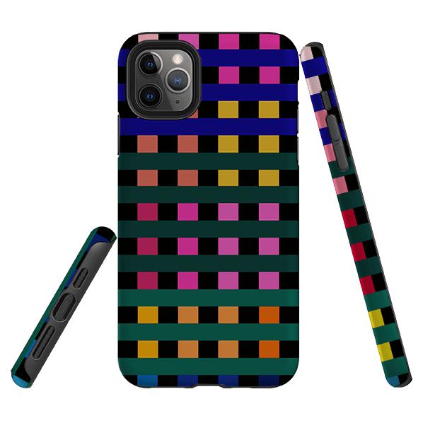 iPhone phone case-Newton Check By Kitty Joseph-Product Details Raised bevel to protect screen from scratches. Impact resistant polycarbonate shell and shock absorbing inner TPU liner. Secure fit with design wrapping around side of the case and full access to ports. Compatible with Qi-standard wireless charging. Thickness 1/8 inch (3mm), weight 30g. Compatibility See drop down menu for options, please select the right case as we print to order.-Stringberry