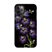 iPhone phone case-Night Bees-Product Details Raised bevel to protect screen from scratches. Impact resistant polycarbonate shell and shock absorbing inner TPU liner. Secure fit with design wrapping around side of the case and full access to ports. Compatible with Qi-standard wireless charging. Thickness 1/8 inch (3mm), weight 30g. Compatibility See drop down menu for options, please select the right case as we print to order.-Stringberry