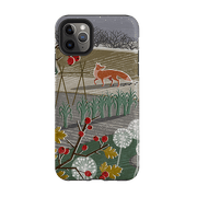 iPhone phone case-Night Fox 2 By Liane Payne-Product Details Raised bevel to protect screen from scratches. Impact resistant polycarbonate shell and shock absorbing inner TPU liner. Secure fit with design wrapping around side of the case and full access to ports. Compatible with Qi-standard wireless charging. Thickness 1/8 inch (3mm), weight 30g. Compatibility See drop down menu for options, please select the right case as we print to order.-Stringberry